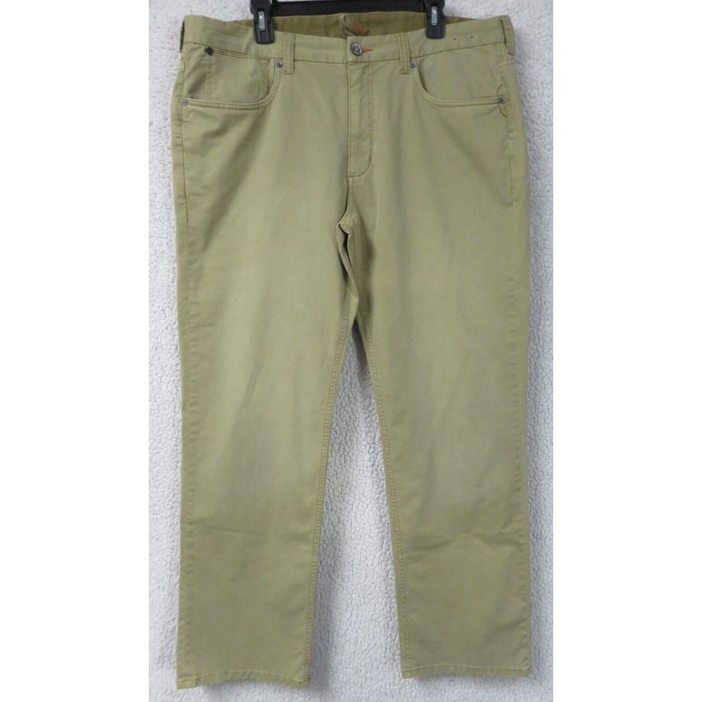 Mens Tommy Bahama‎ Brown Casual Pants Flat Front Cotton Blend Size 38x30 TD19175